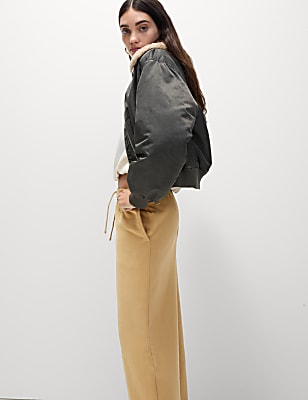 Pure Cotton Wide Leg Joggers