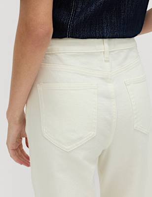 Mom High Waisted Ankle Grazer Jeans