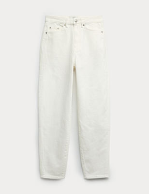 Mom High Waisted Ankle Grazer Jeans