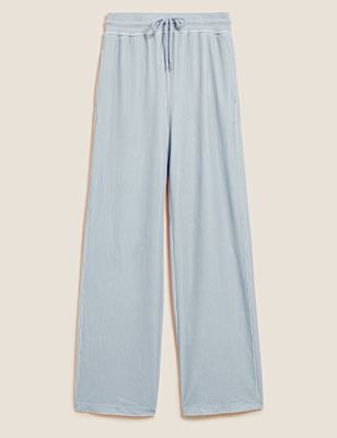 Velour Wide Leg Jogger