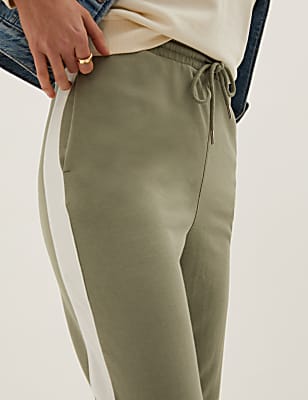 Cotton Rich Side Stripe Cuffed Joggers