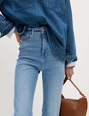 Magic Shaping High Waisted Straight Leg Jeans