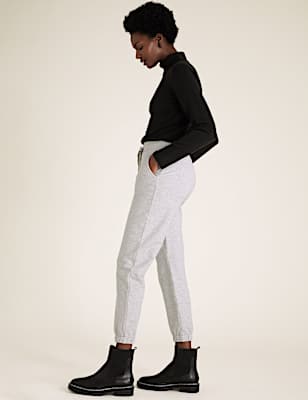 Cotton Tapered Ankle Grazer Joggers