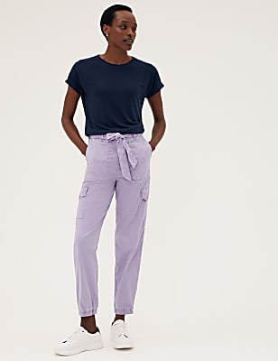 Tencel&trade; Rich Cargo Tapered Trousers