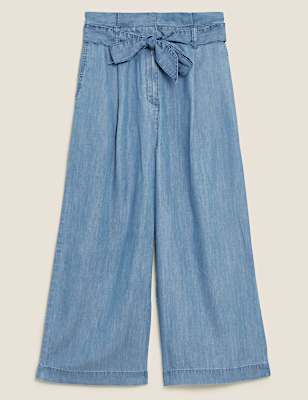 Pure Lyocell Plain Regular Fit Culottes