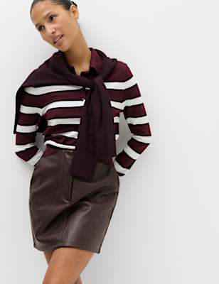 Faux Leather Mini Skirt