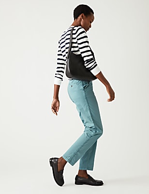 Cotton Rich Tea Dyed Slim Fit Chinos