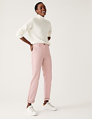 Cotton Rich Tea Dyed Slim Fit Chinos