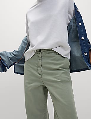 Cotton Rich Straight Leg Ankle Grazer Chinos