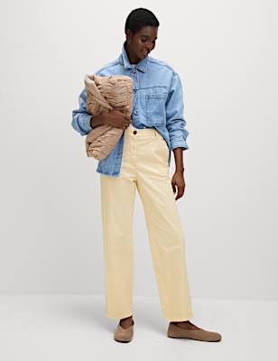 Cotton Rich Straight Leg Ankle Grazer Chinos