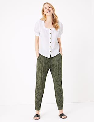 Jersey Tapered Ankle Grazer Trousers
