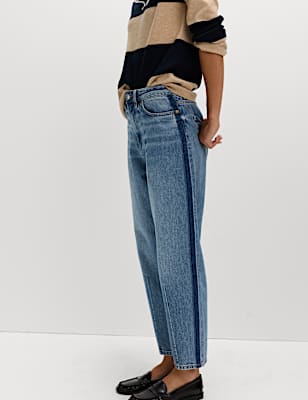 Premium Dart Detail Barrel Jeans