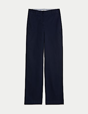 Stretch straight leg chinos