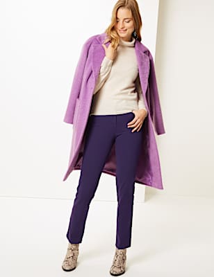 Cotton Rich Stretch Straight Leg Trousers