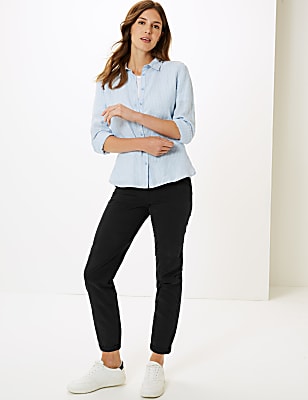 Pure Cotton Tapered Leg Chinos