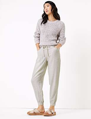 Linen Tapered Trousers