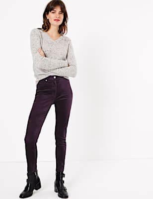 Velvet Corduroy Ankle Grazer Trousers