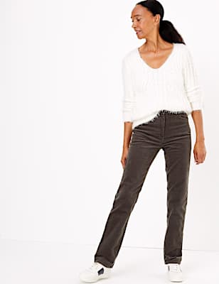 Corduroy Straight Leg Trousers