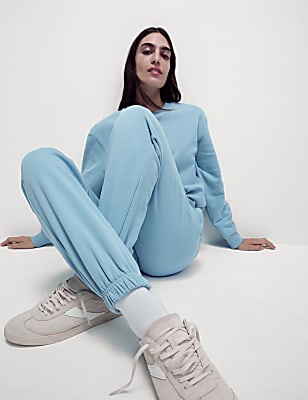 Cotton Rich Drawstring Cuffed Joggers