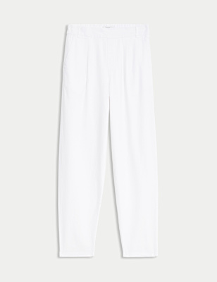Linen Rich Tapered Trousers