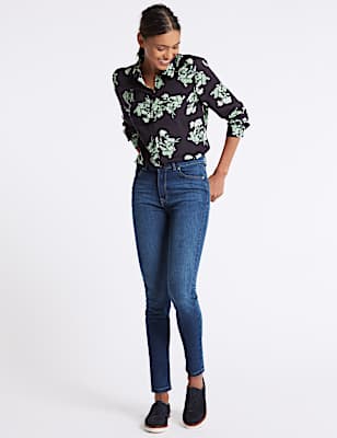 Ozone Mid Rise Skinny Leg Jeans