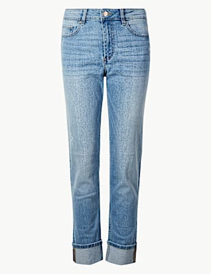 Mid Rise Relaxed Slim Leg Jeans