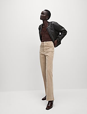 Cord Patch Pocket Tea Dyed Flared Trousers