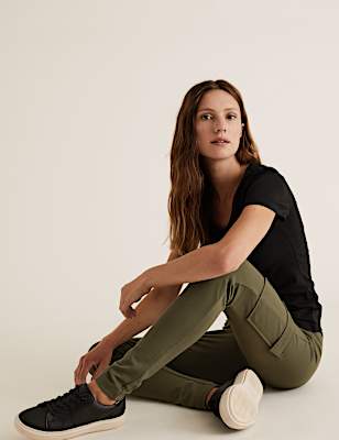 Jersey Slim Fit Cargo Joggers