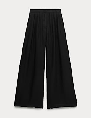 Pure Linen Wide Leg Trousers