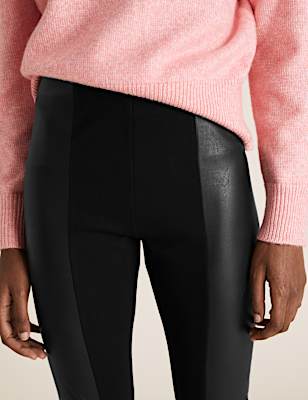 Faux Leather High Waisted Leggings