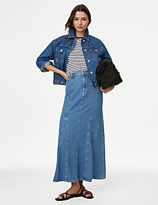 Denim Maxi Skirt
