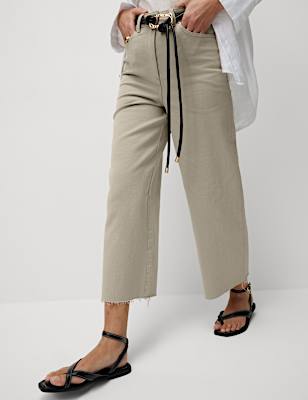 Wide Leg Cropped Jeans