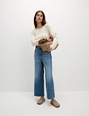 Wide Leg Cropped Jeans