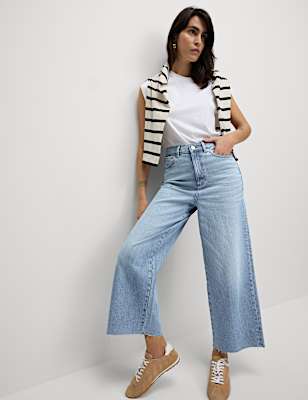 Wide Leg Cropped Jeans