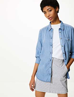 Striped A-Line Mini Skirt