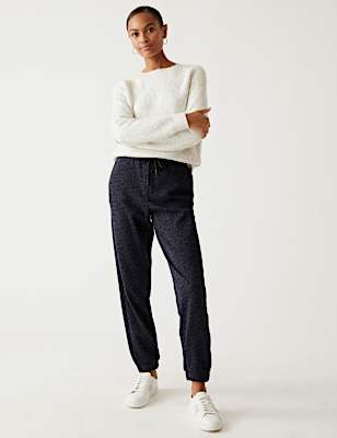 Jersey Animal Print Tapered Joggers