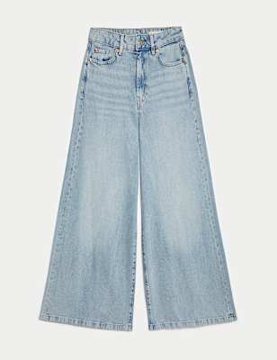 Lyocell™ Blend Wide Palazzo Leg Jeans