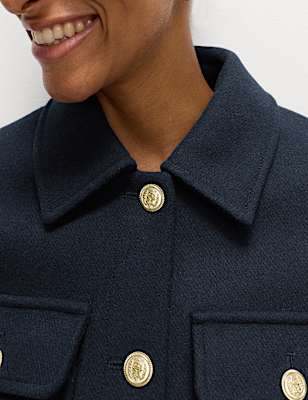 Wool Blend Utility Jacket