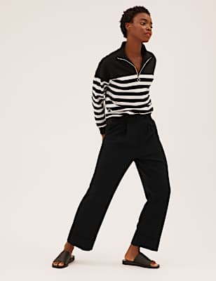 Straight Leg Ankle Grazer Trousers