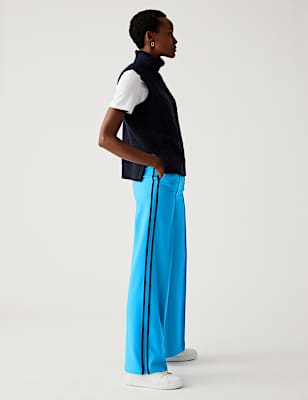 Side Stripe Wide Leg Trousers