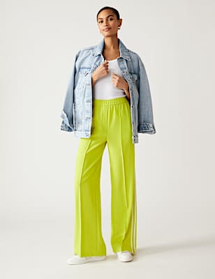 Side Stripe Wide Leg Trousers