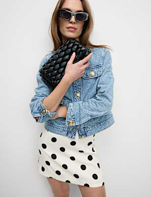 Polka Dot Mini A-Line Skirt