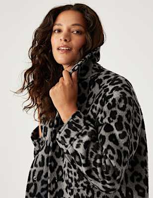 Animal Print Relaxed Longline Shacket