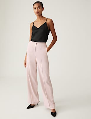 Satin Wide Leg Trousers