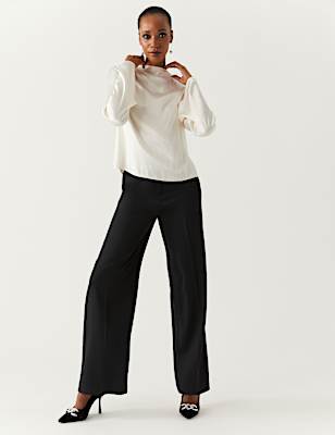 Satin Wide Leg Trousers