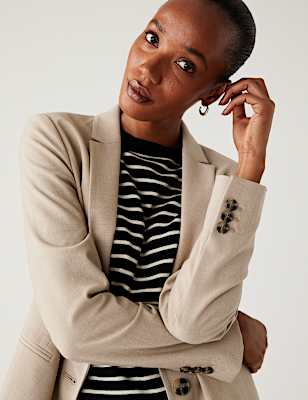 Marl Slim Single Breasted Blazer