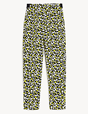 Cotton Rich Printed Slim Fit Trousers