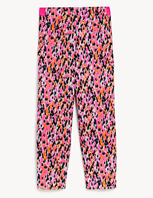 Cotton Rich Animal Print Slim Fit Trousers