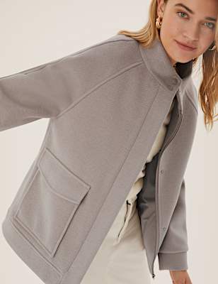 Funnel Neck Bomber Jacket