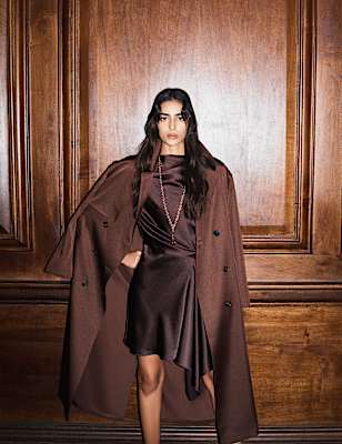 Satin Belted Trench Coat
